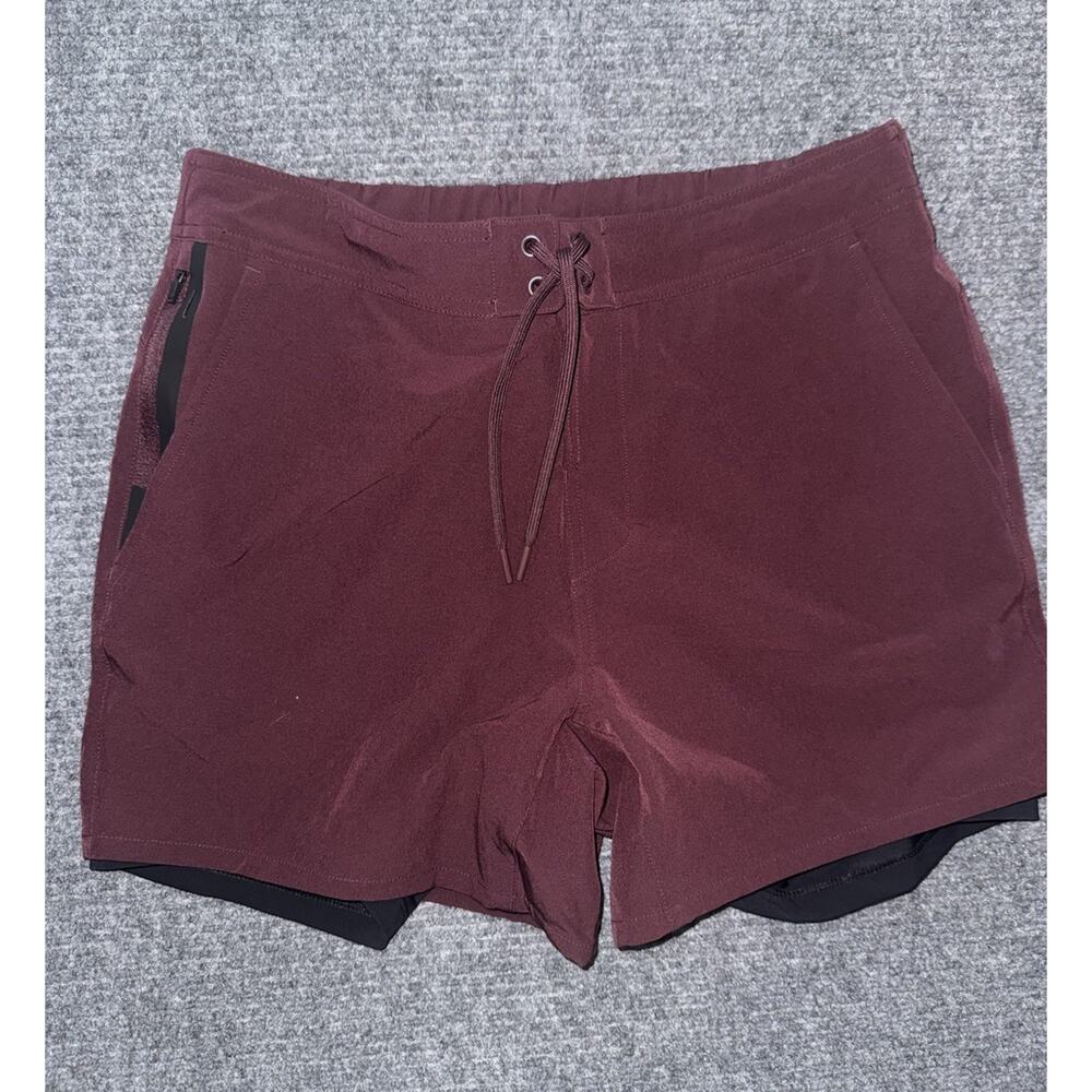 Ten Thousand Foundation No Liner Shorts Mens M Maroon Drawstring Waist 5”Inseam